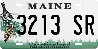 ME license plate 3213SR