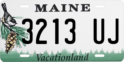 ME license plate 3213UJ