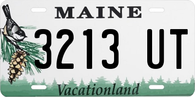 ME license plate 3213UT