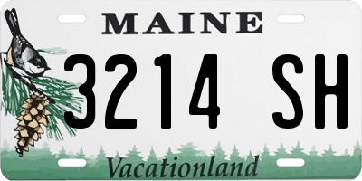 ME license plate 3214SH