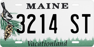 ME license plate 3214ST