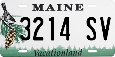 ME license plate 3214SV