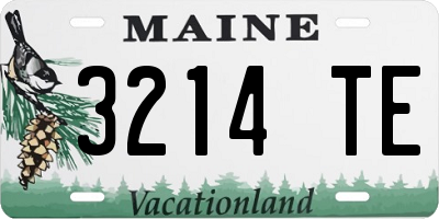 ME license plate 3214TE