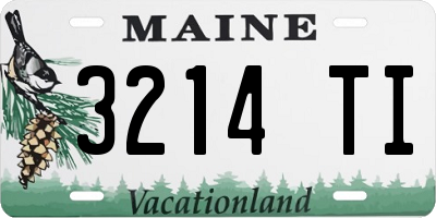 ME license plate 3214TI