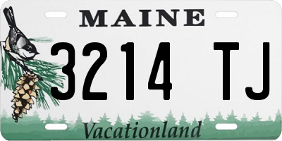 ME license plate 3214TJ