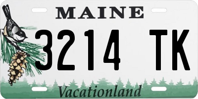 ME license plate 3214TK