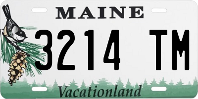 ME license plate 3214TM