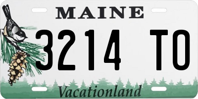 ME license plate 3214TO