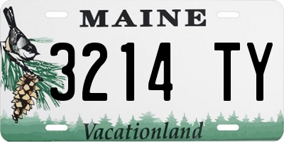 ME license plate 3214TY