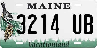 ME license plate 3214UB