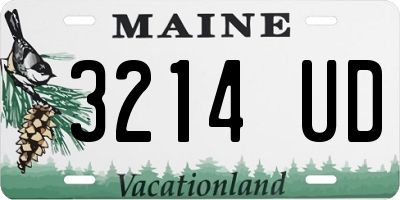 ME license plate 3214UD