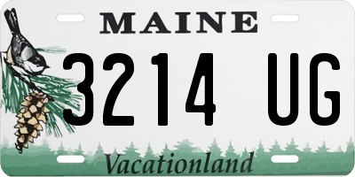 ME license plate 3214UG