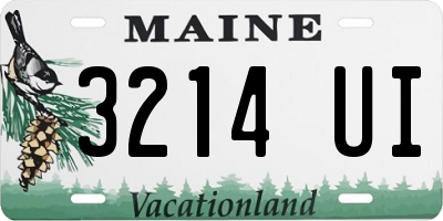 ME license plate 3214UI