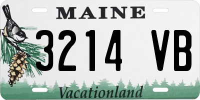 ME license plate 3214VB