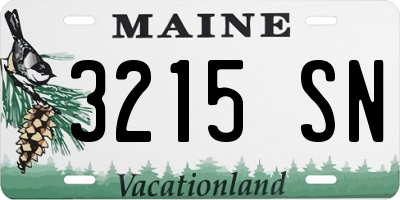 ME license plate 3215SN