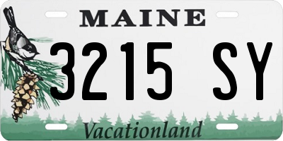 ME license plate 3215SY