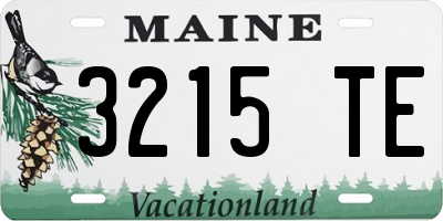 ME license plate 3215TE