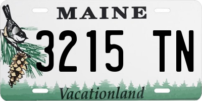 ME license plate 3215TN