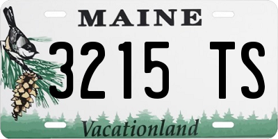 ME license plate 3215TS
