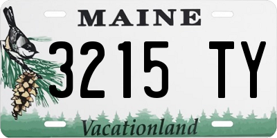 ME license plate 3215TY