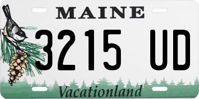 ME license plate 3215UD