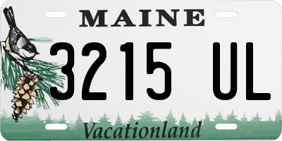 ME license plate 3215UL