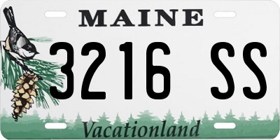 ME license plate 3216SS