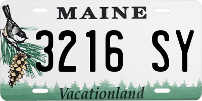 ME license plate 3216SY