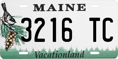 ME license plate 3216TC
