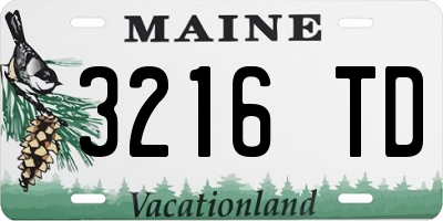 ME license plate 3216TD