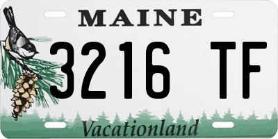 ME license plate 3216TF