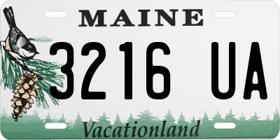 ME license plate 3216UA