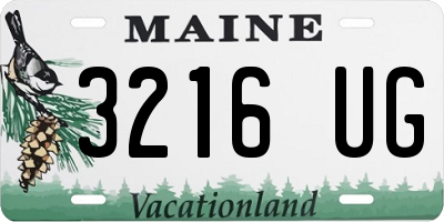 ME license plate 3216UG
