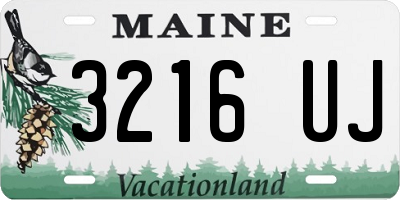 ME license plate 3216UJ
