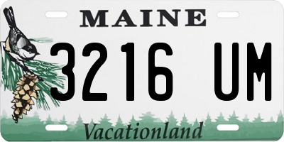 ME license plate 3216UM