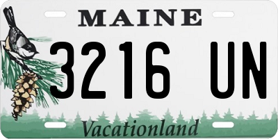 ME license plate 3216UN