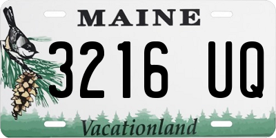 ME license plate 3216UQ