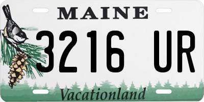 ME license plate 3216UR