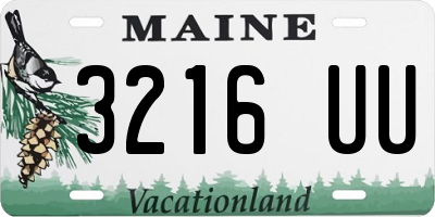 ME license plate 3216UU