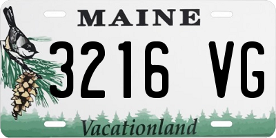 ME license plate 3216VG