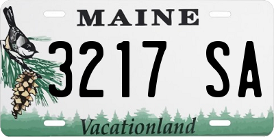 ME license plate 3217SA