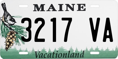 ME license plate 3217VA