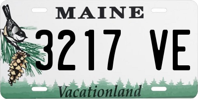 ME license plate 3217VE
