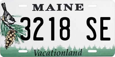 ME license plate 3218SE