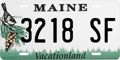 ME license plate 3218SF