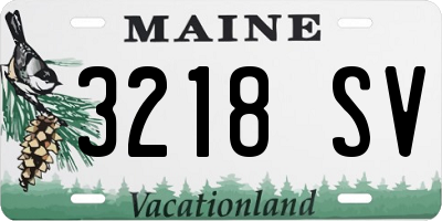 ME license plate 3218SV