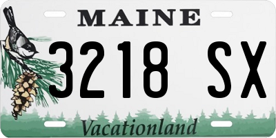 ME license plate 3218SX