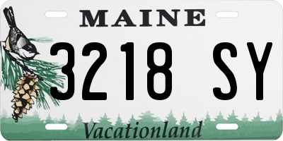 ME license plate 3218SY