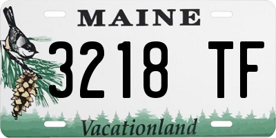 ME license plate 3218TF