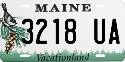 ME license plate 3218UA